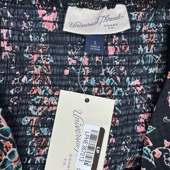 Universal Thread Floral Smocked Midi Dress - Multicolor Size Large NWT - Picture 3 of 5